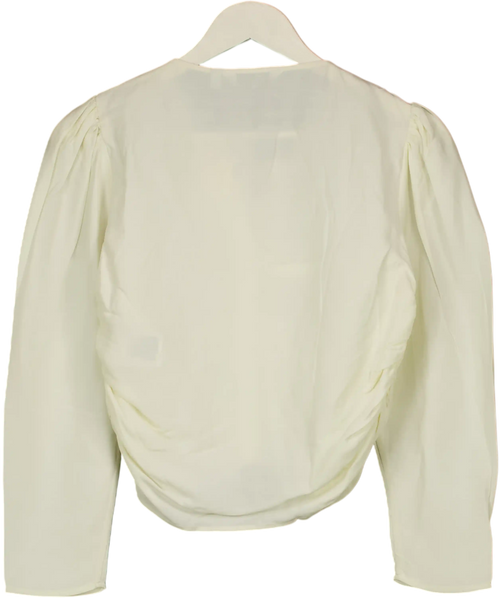 & OTHER STORIES Cream Balloon Sleeve 80s Style Blouse Size Eur 34 UK 8