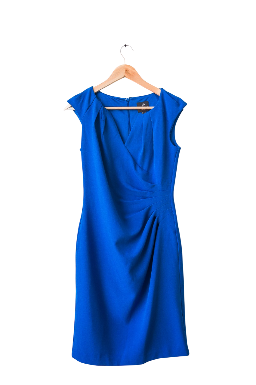 Adrianna Papell Royal Blue Fitted Dress UK 8
