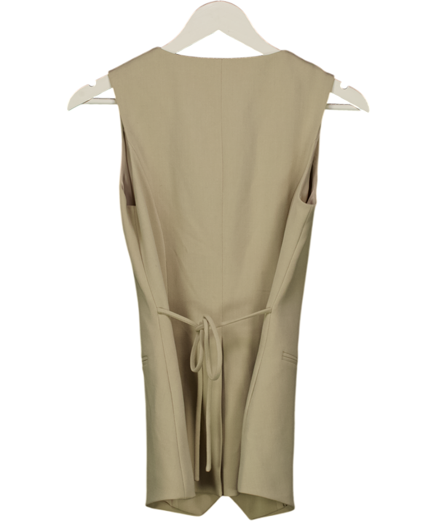 DISSH Beige Celine Pebble Longline Waistcoat Top UK 6