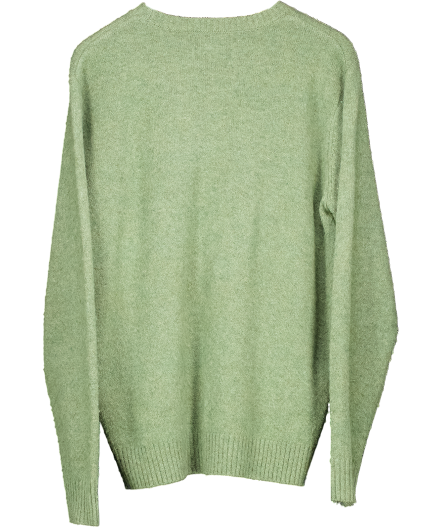 - Beaufort & Blake Green Lambswool Crew Neck Sweater UK M