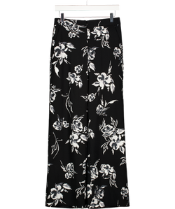 LAURA ASHLEY Black Floral Straight Leg Trouser UK 8