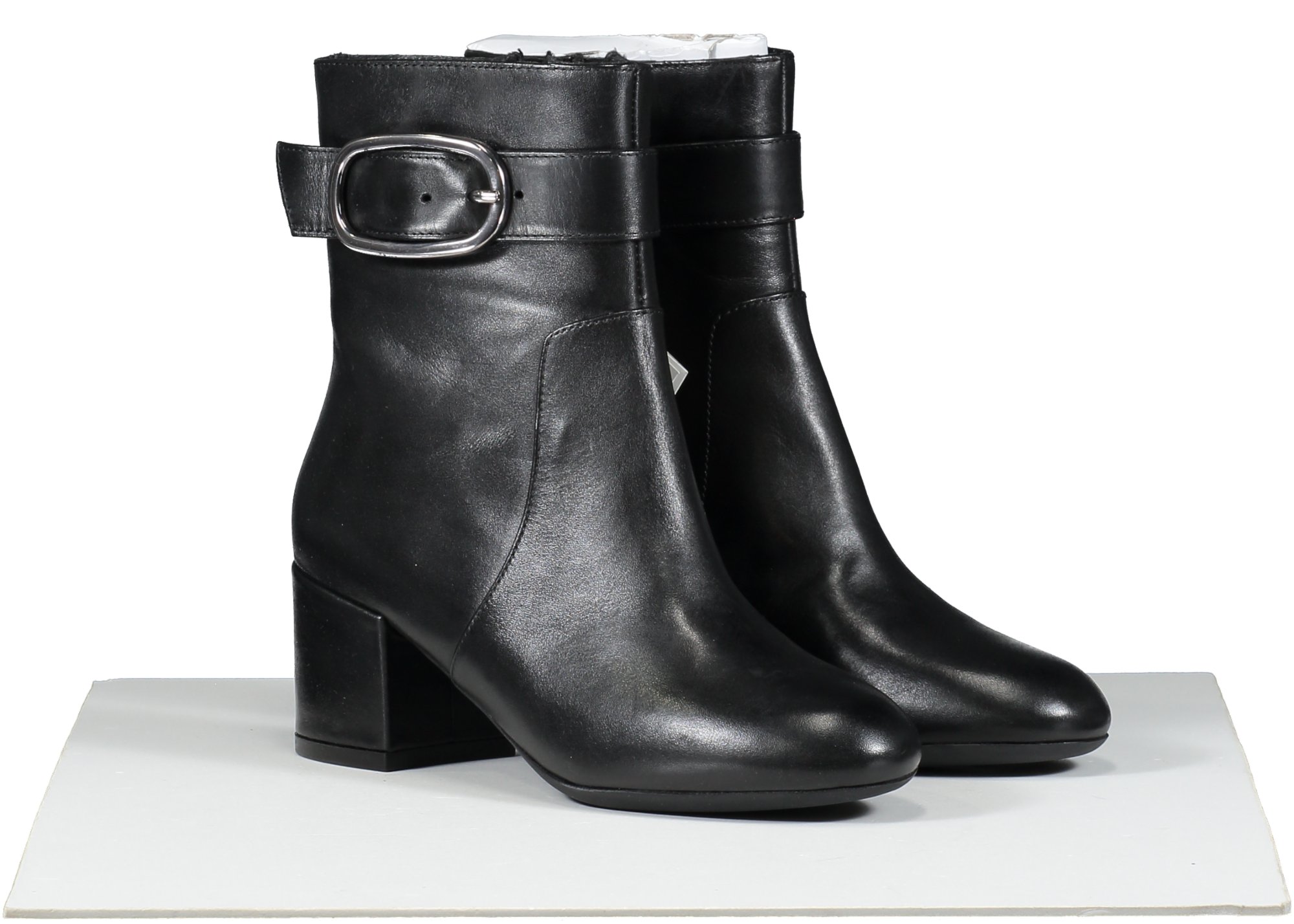 Geox Black Leather Eleana Ankle Boot UK 2 EU 35 👠