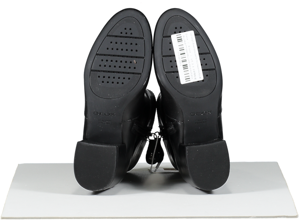 Geox Black Leather Eleana Ankle Boot UK 2 EU 35 👠