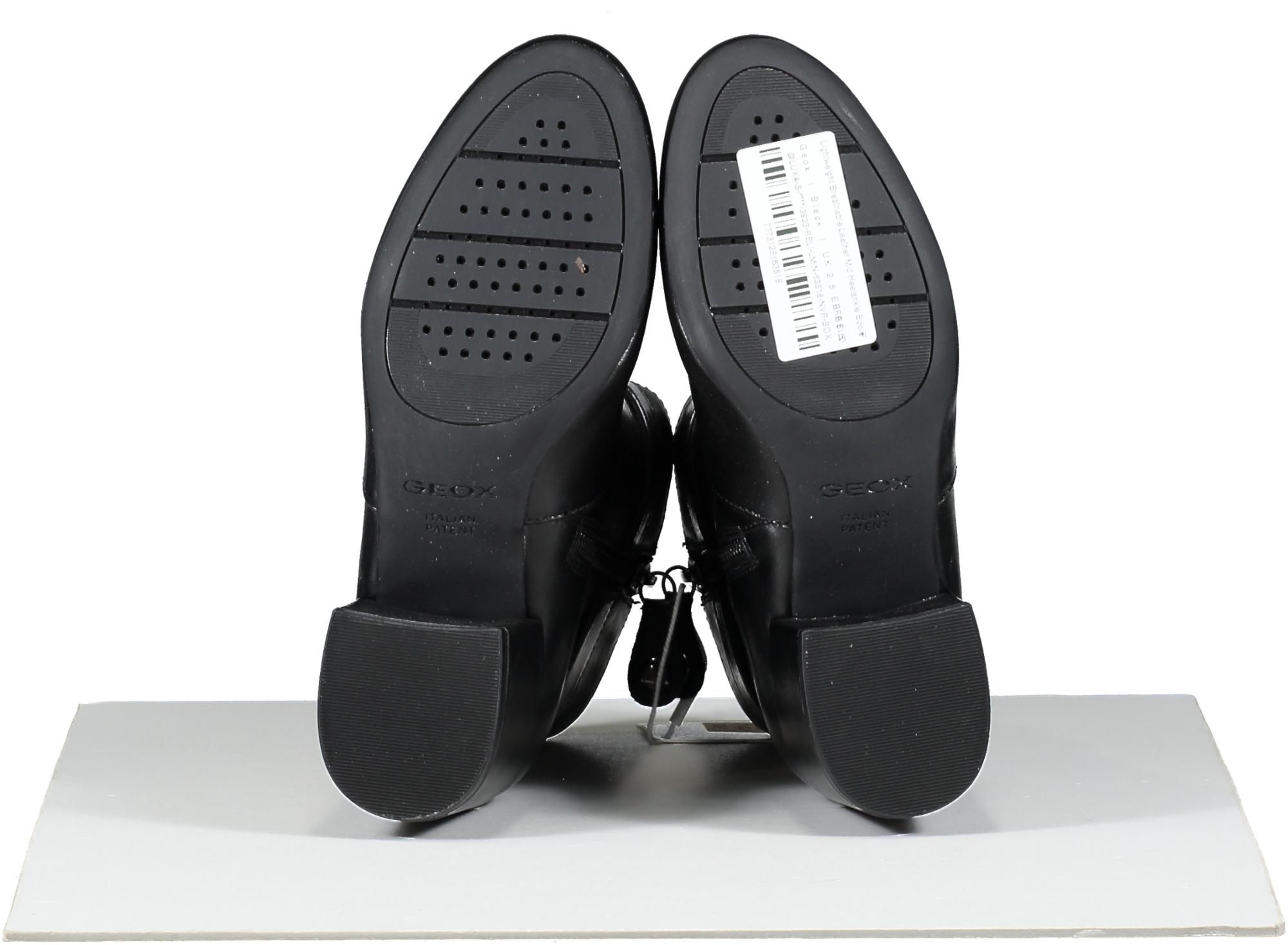 Geox Black Leather Eleana Ankle Boot UK 2 EU 35 👠