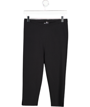 Totême Black Compact Knit Capri Trousers UK M