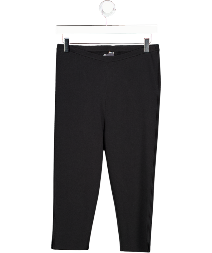 Totême Black Compact Knit Capri Trousers UK M