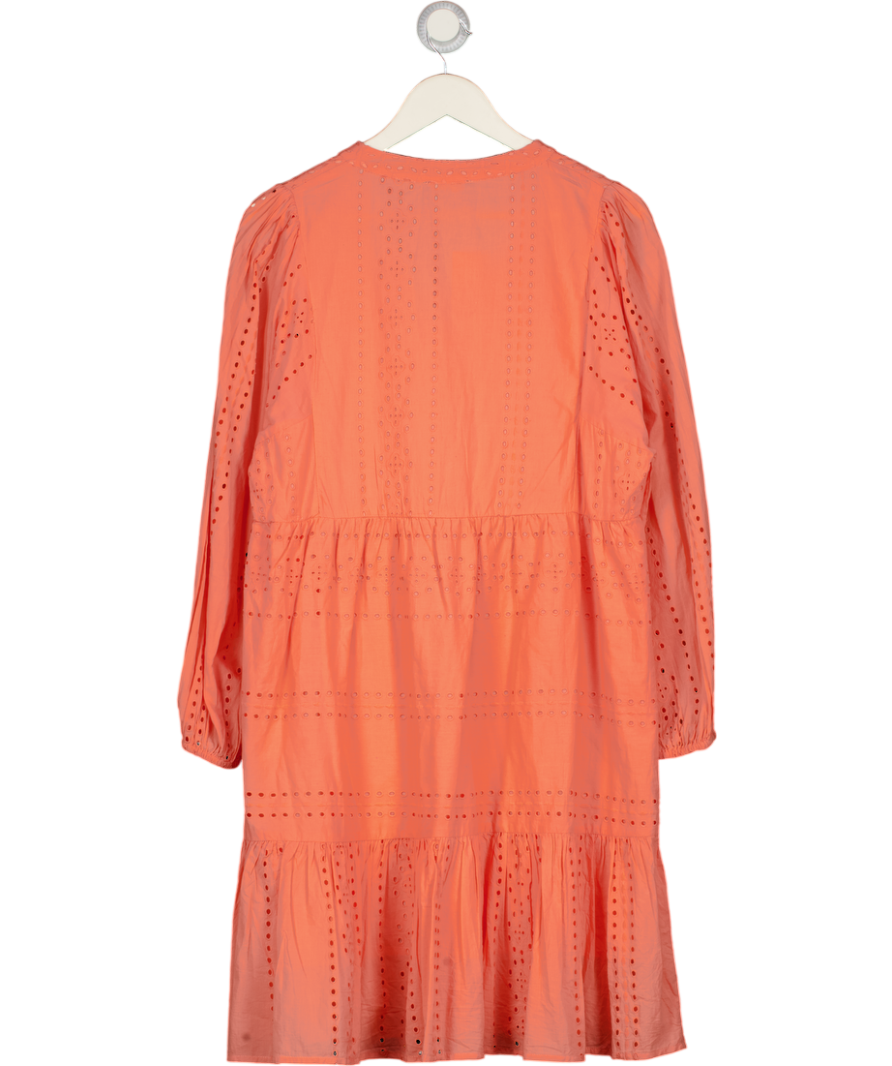 F&F Coral Pink Broderie Summer Dress UK 12