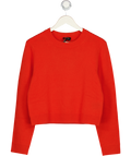 ME + EM Orange Relaxed Crop Jumper 100% Cashmere UK M