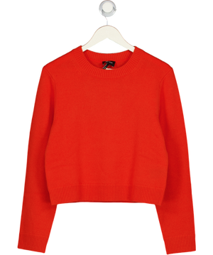 ME + EM Orange Relaxed Crop Jumper 100% Cashmere UK M