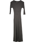 MANGO Grey Ribbed Long Knit Dress UK S
