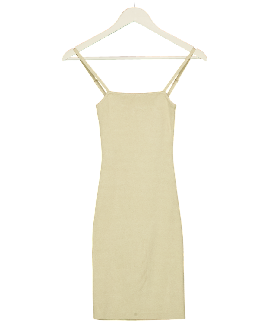 PRETTY LAVISH Beige Knit Mini Dress UK XS