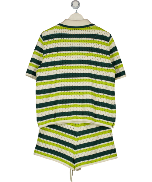 ALIGNE 2-piece Green Mix Dax Crochet Top And Faro Shorts Set UK M