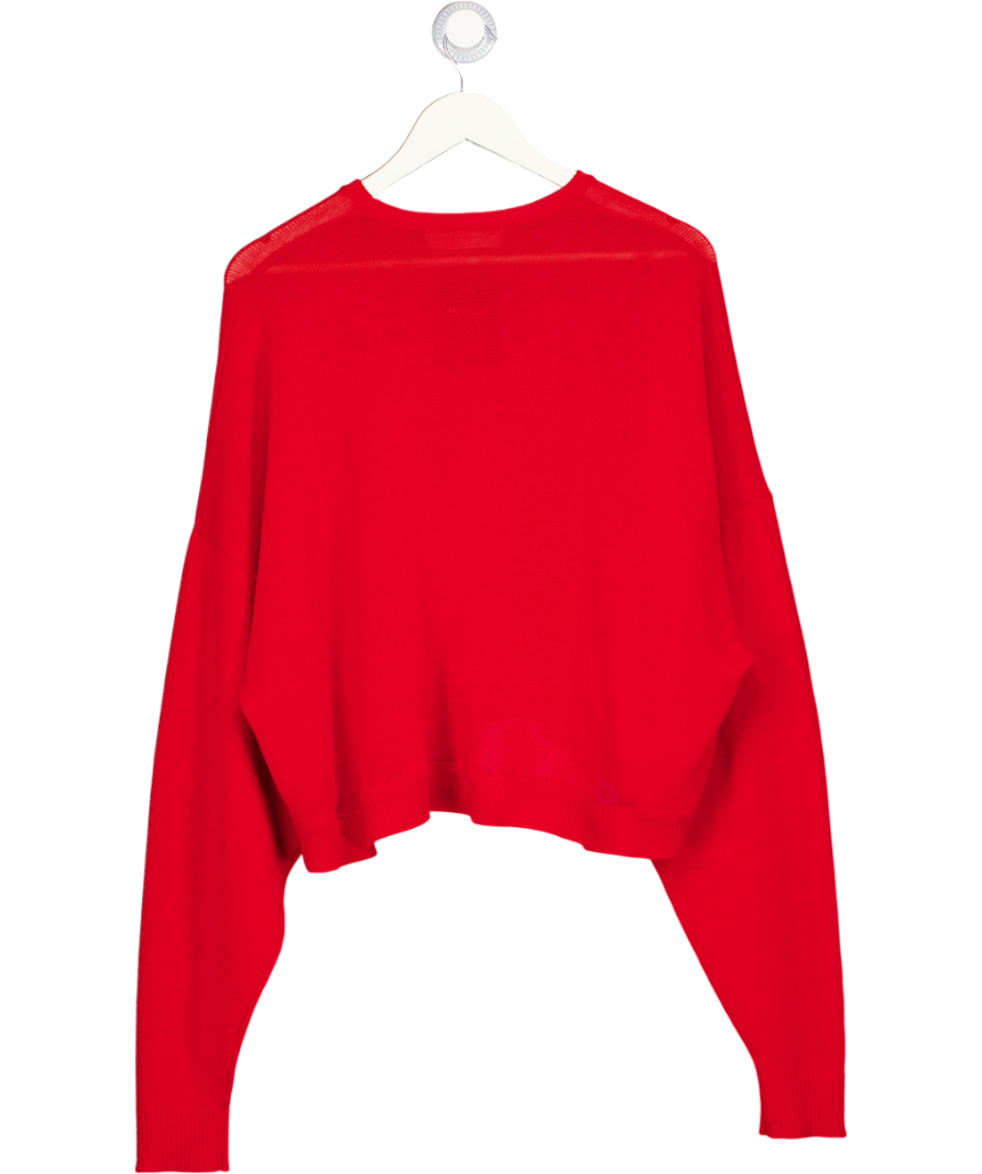 THE FRANKIE SHOP Red Boxy Knit Jumper One Size