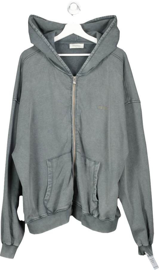 Vanquish Grey Oversize Full Zip Hoodie UK XL