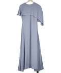 Karen Millen Dusty Blue Soft Tailored Cape Detail Tailored Midi Dress UK 10