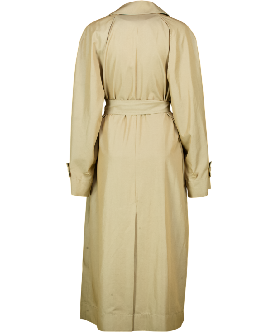 THE FRANKIE SHOP Raglan Sleeve Trench Coat - Beige UK XS/S