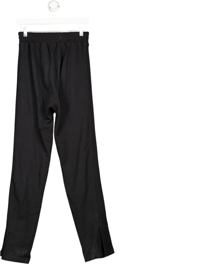 Cole Buxton Black Ribbed Detail Split Cuff Jogger UK S