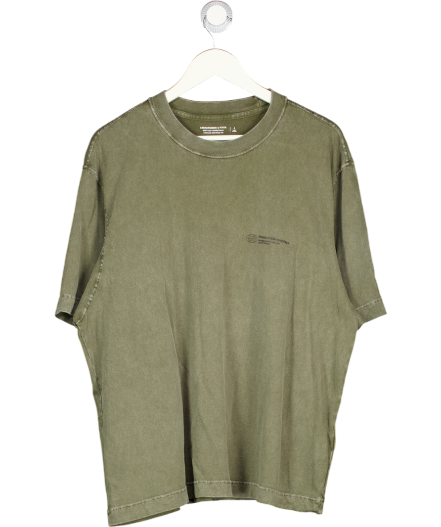 Abercrombie & Fitch Khaki Green Vintage Inspired Fit T-shirt UK L
