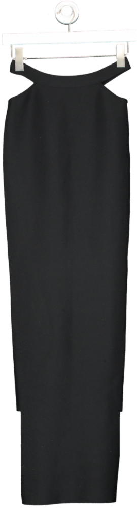 Black Bandage Cut Out Maxi Skirt UK XS