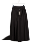 Threadbare Black Cotton Poplin Midi Skirt UK 8