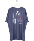 Blue "i Am 49 +" Slogan T-shirt UK XXXL