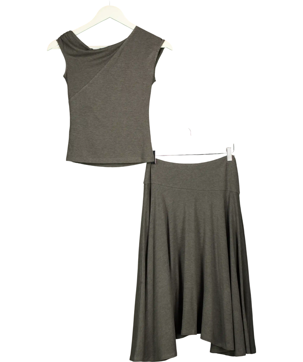 First Floor Grey Midi Skirt With Top UK S