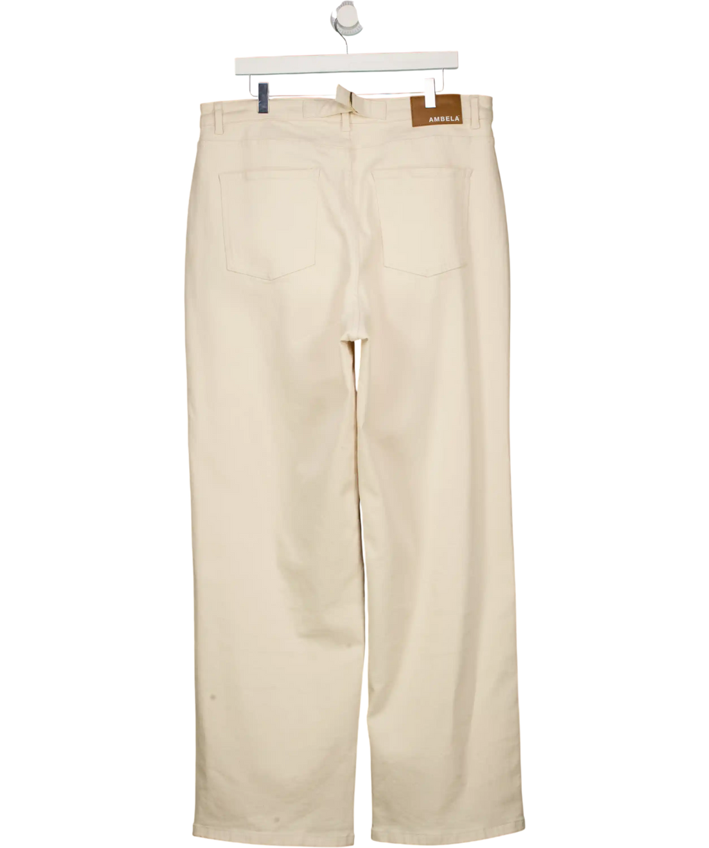 Ambela Cream Mum Jeans UK M