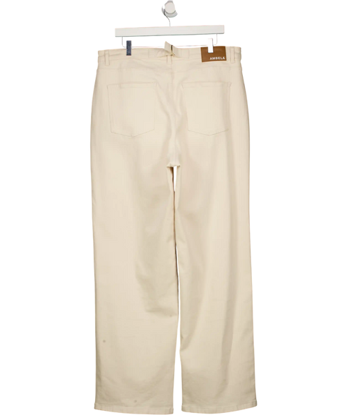 Ambela Cream Mum Jeans UK M