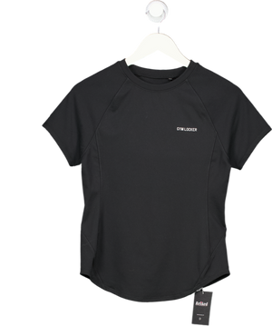 Gym Locker Black So Skin Short Sleeve Top UK S