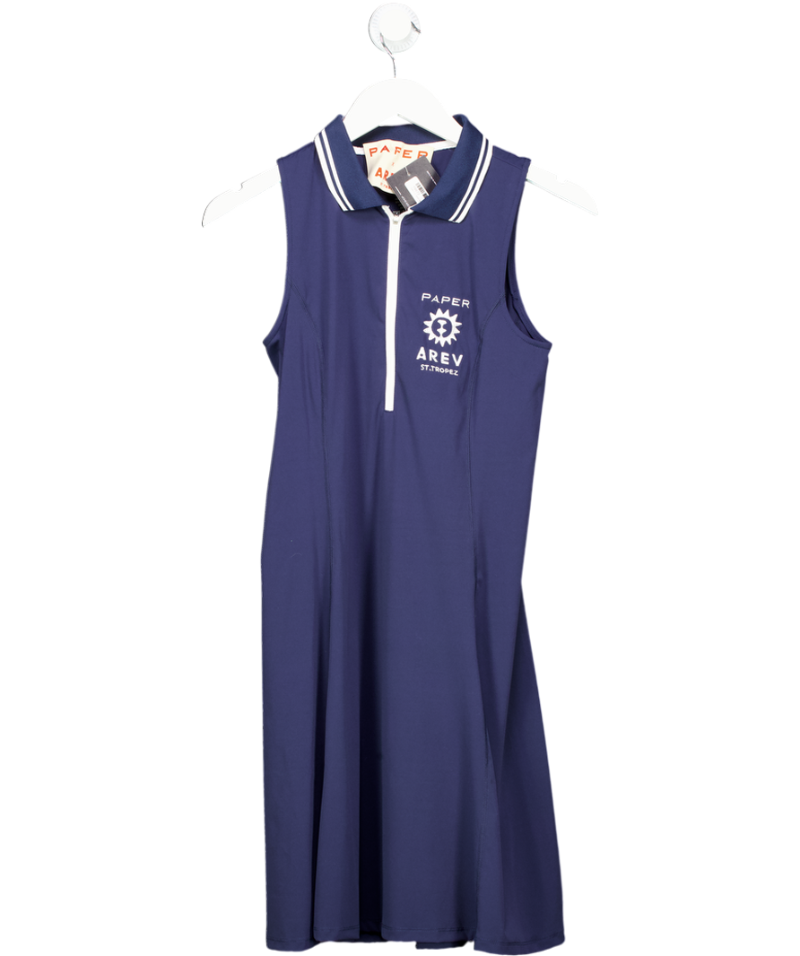 Paper London X Arev St Tropez Navy Blue Tennis Dress UK L