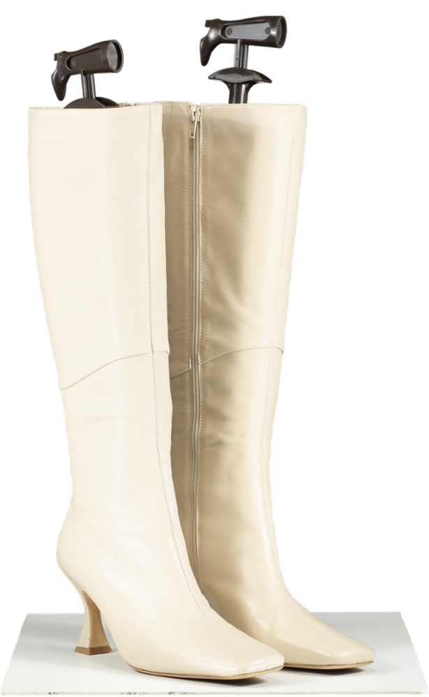 Tony Bianco Cream Fantasy Heeled Boot UK 6 EU 39 👠