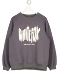 WHITE FOX Grey Logo Sweatshirt UK S/M