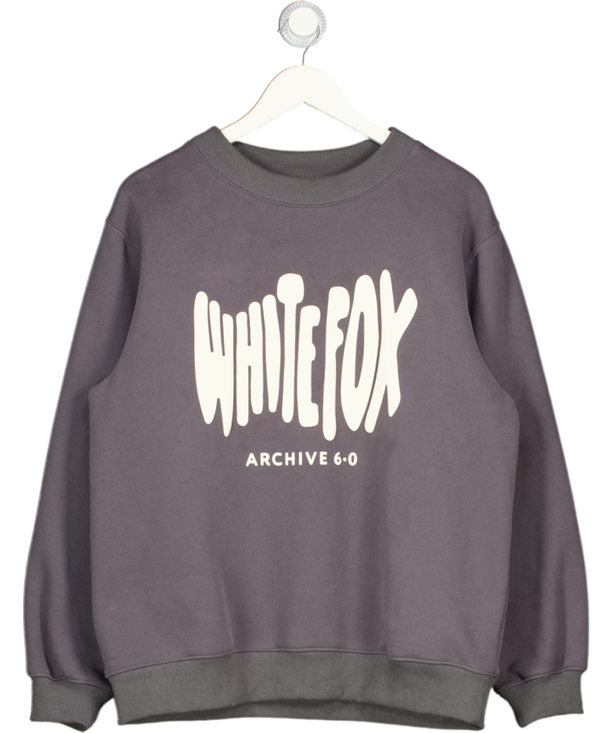 WHITE FOX Grey Logo Sweatshirt UK S/M