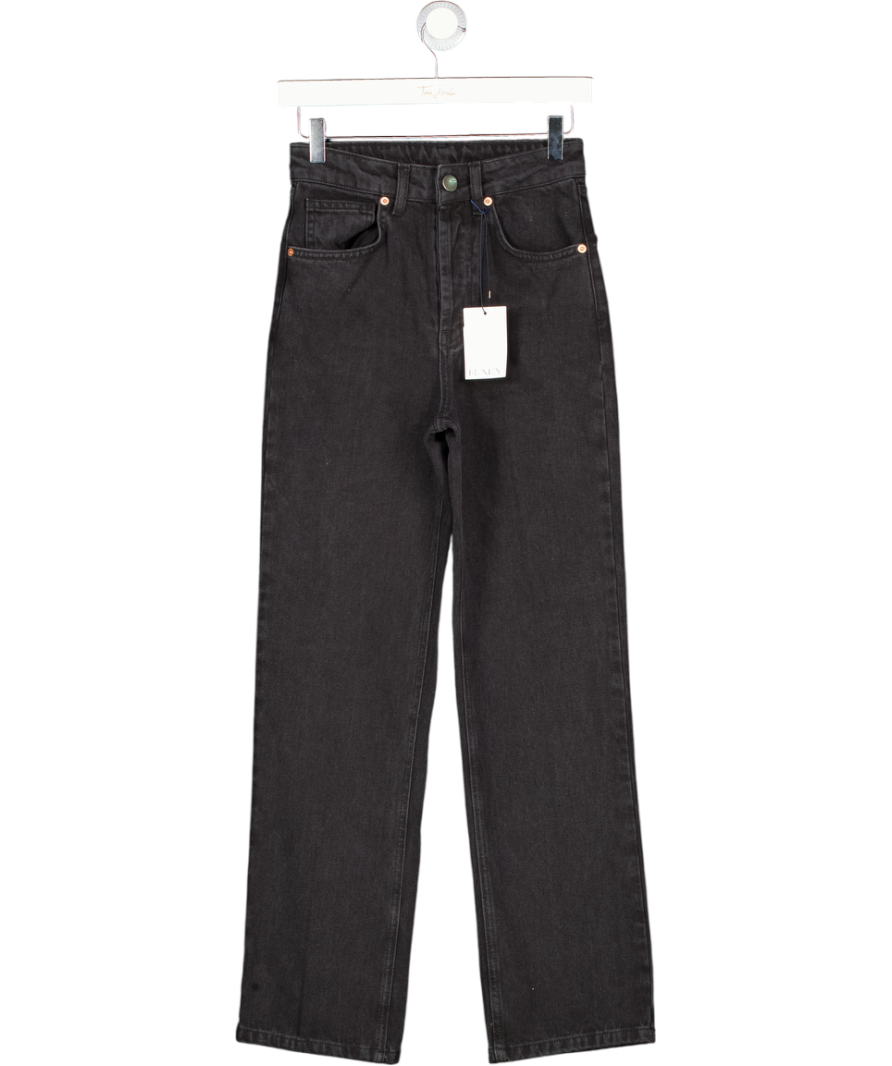 RAEY Black Organic-cotton Straight-leg Jeans W24