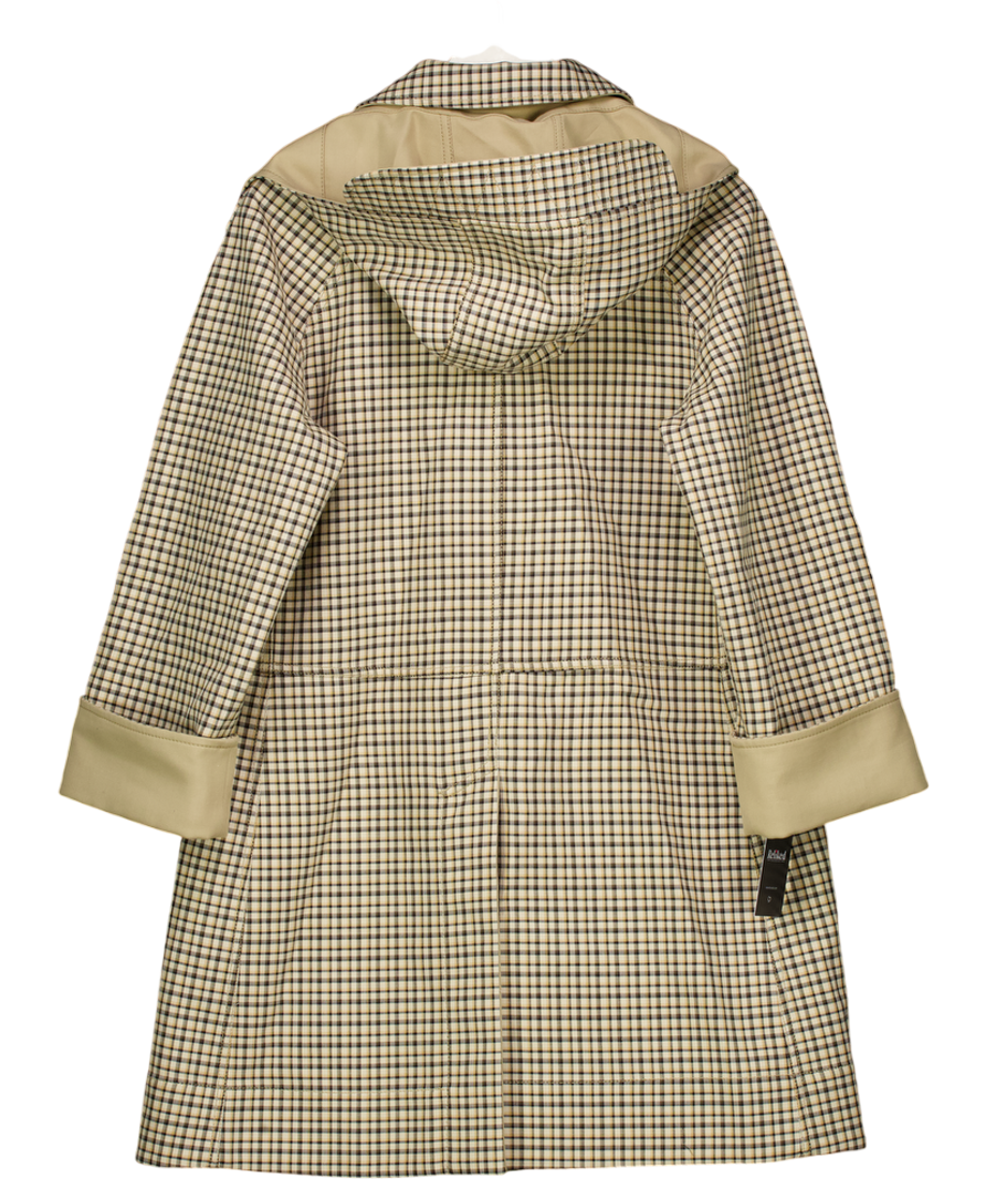 ME + EM Pale Beige Camel Reversible Mac + Hood Cotton Twill UK 8