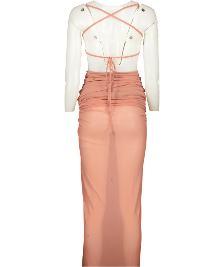 MICHAEL COSTELLO X Revolve Pink Follie Gown UK XS