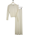 CARAMELLA 2-piece Cream Cardigan And Lunge Trouser Set UK 8