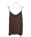 Next Brown Lace Trim Satin Cami Top UK 20