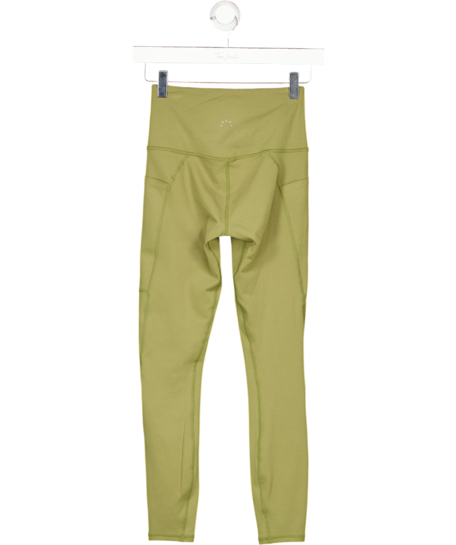VARLEY Olive Green Active Leggings With Pockets UK XS