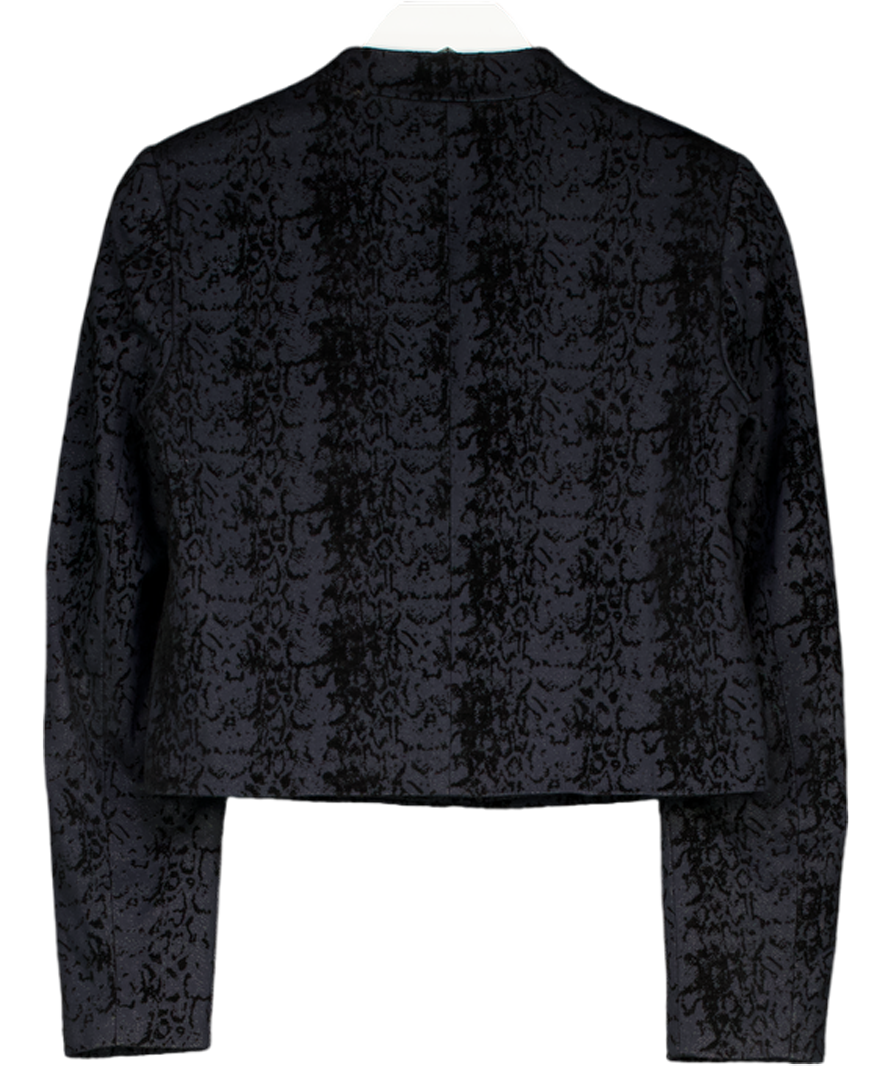 Calvin Klein Black Velvet Snake Print Jacket UK 10