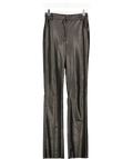 Meshki Black Leather Straight Leg Pants UK XS