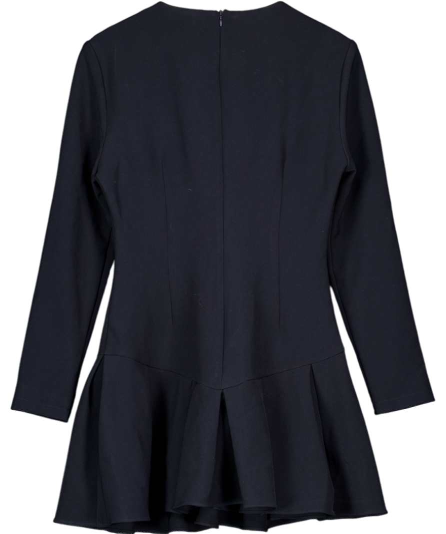 ALB Anne Louise Cheri Navy Blue Long Sleeve  Dress UK M