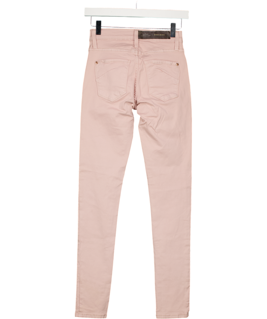 JAMES JEANS Dusty Pink Mid-rise Ankle Skinny Jeans W25