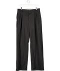 WARDROBE NYC Black Pleated Straight Leg Trousers UK 12