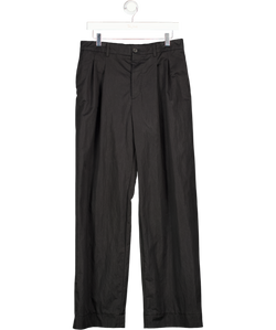 WARDROBE NYC Black Pleated Straight Leg Trousers UK 12