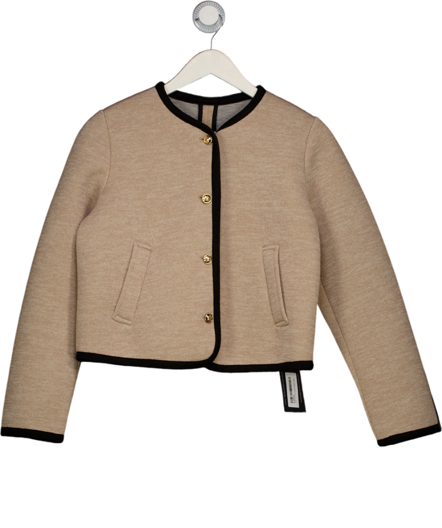 ZARA Beige Short Double Breasted Jacket UK S