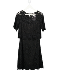 Whistles Black Lace Knee Length Dress UK 10