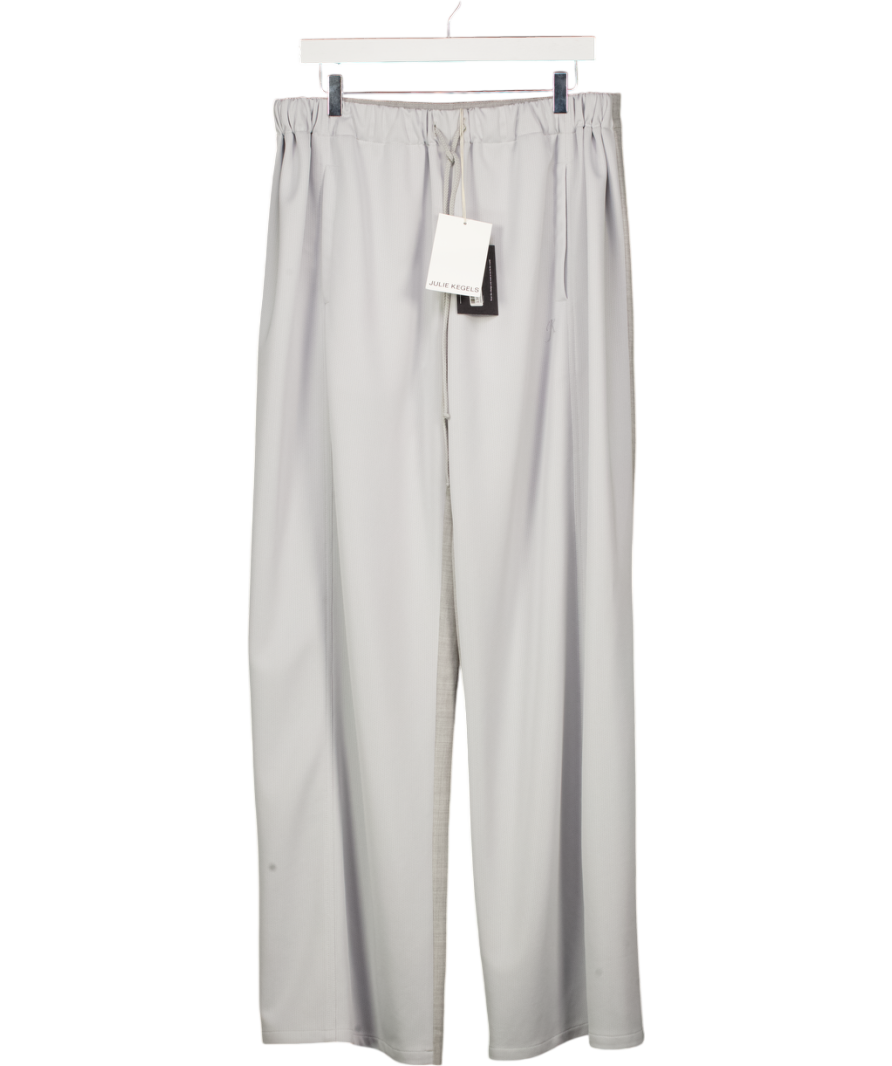 JULIE KEGELS Light Grey Wool / Mesh Half Jogging, Half Classic Trouser Fr 36 UK 8
