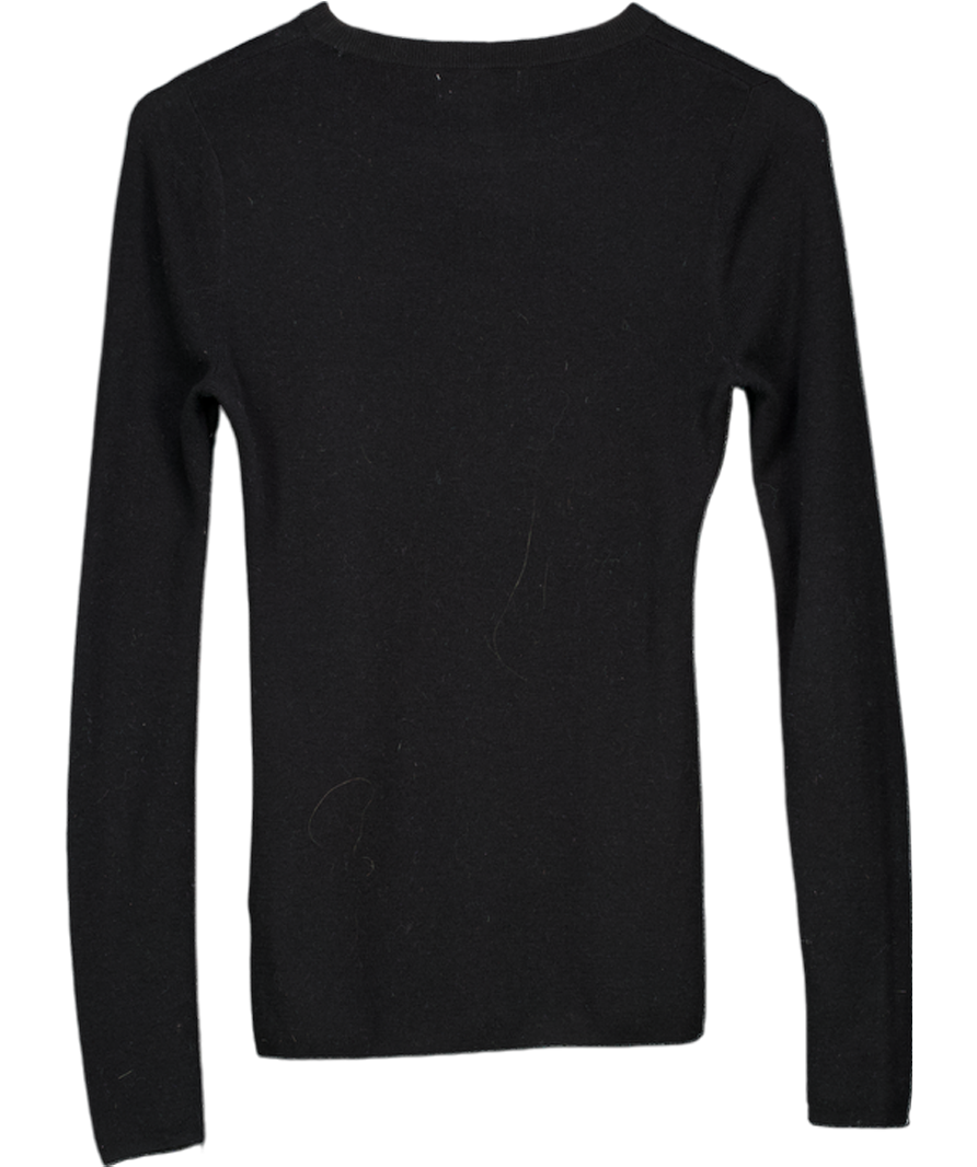 H&M Black Wool & Cashmere Blend Jumper UK S