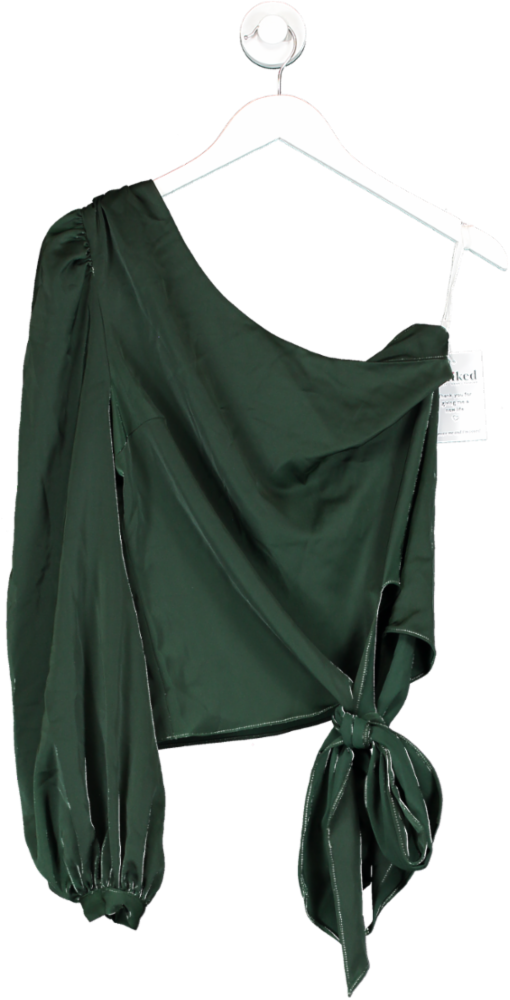 Lovers and Friends Green One Shoulder Kelly Top UK S